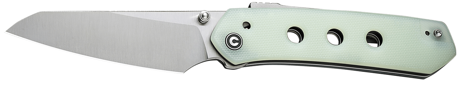 Civivi Knives C22036-2 Vision FG  3.54" Folding Tanto Plain Satin Nitro-V Steel Blade, Natural G10 Handle