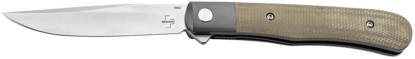 Boker 01BO930 Trapper  3.23" Plain Nitro-V Blade Micarta Handle