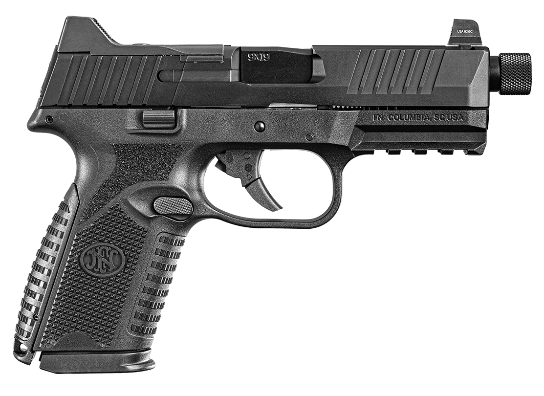 FN 66100837 509MT  9mm Luger 15+1/24+1, 4.50" Black Target Crown/Threaded Steel Barrel, Matte Black Optic Ready/Serrated Steel Slide, Matte Black Polymer Frame w/Picatinny Rail, Ambidextrous
