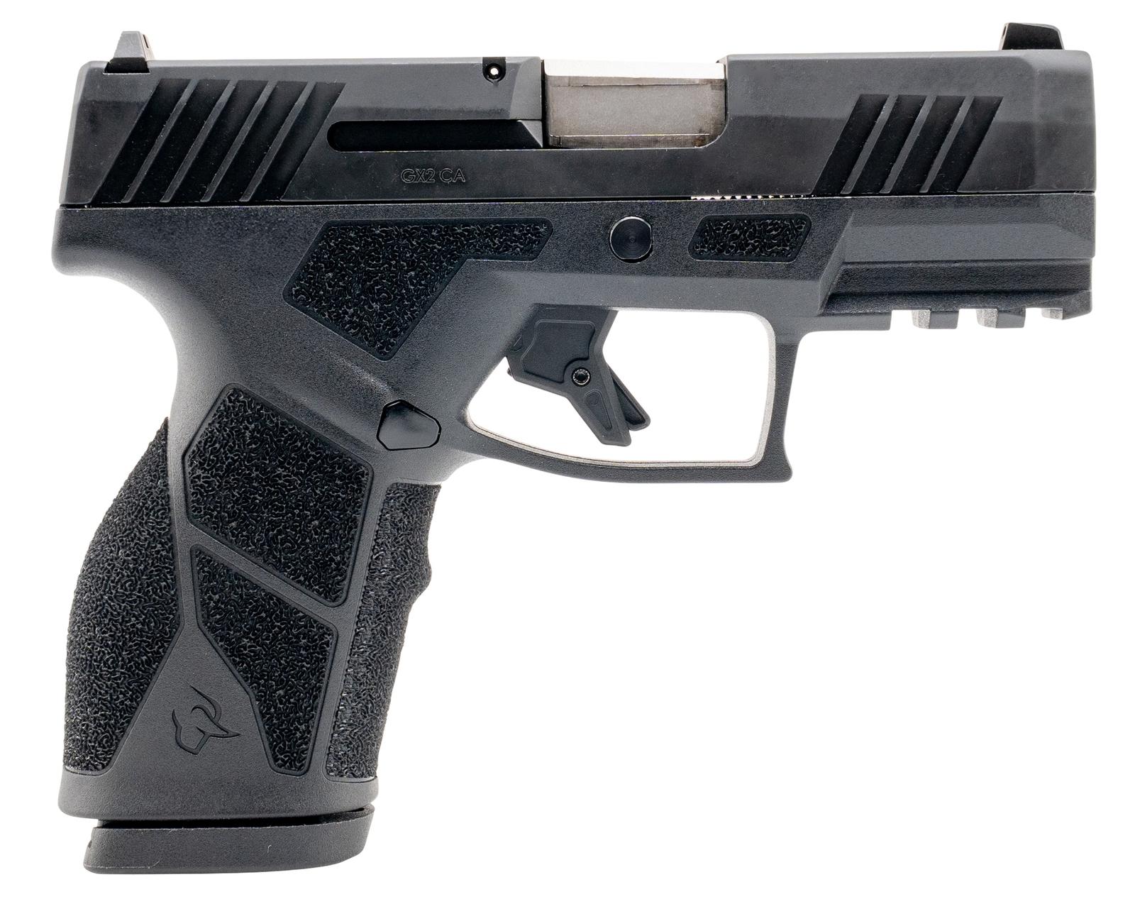 Taurus 1-GX2CA931-10 GX2 *CA Compliant Compact Frame 9mm Luger 10+1 3.38" Stainless Steel Barrel, Matte Black Alloy Steel Serrated Slide, Black Polymer Frame w/Accessory Rail