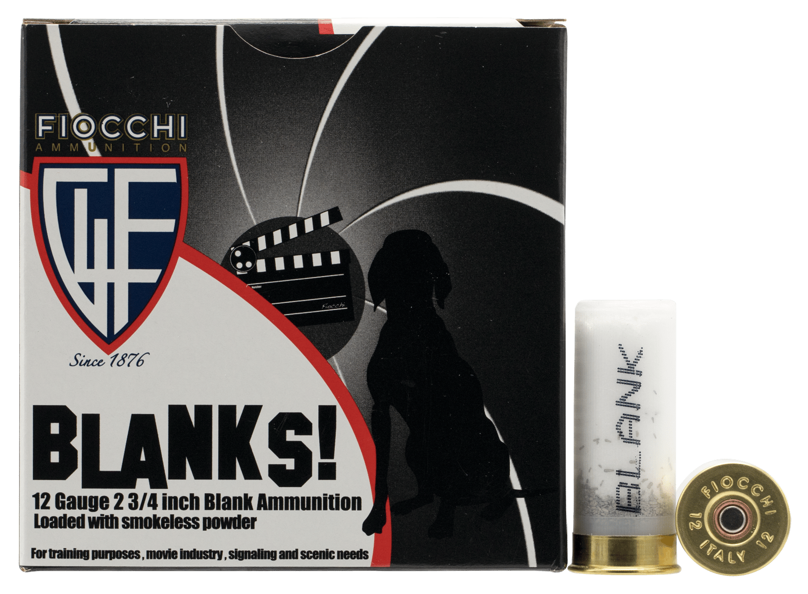 Fiocchi 12BLANK Shotgun Blank 25 Per Box/10 Case