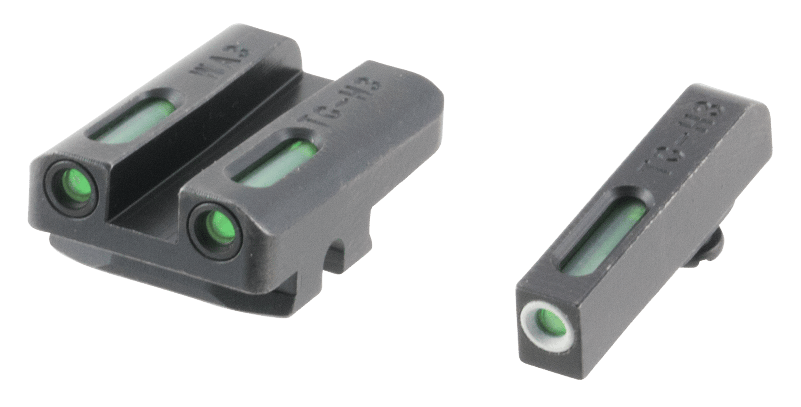 TruGlo TG13WA3A TFX  Black | Green Tritium & Fiber Optic White Outline Front Sight Green Tritium & Fiber Optic Rear Sight
