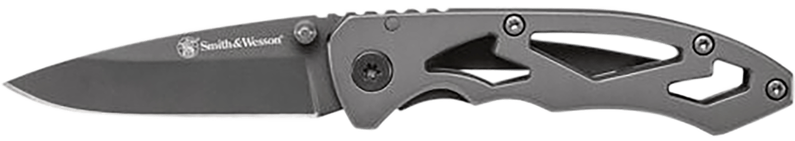 Smith & Wesson Knives CK400CP Skeletonized  2.20" Folding Drop Point Plain Stainless Steel Blade 3.20" Handle Includes Pocket Clip