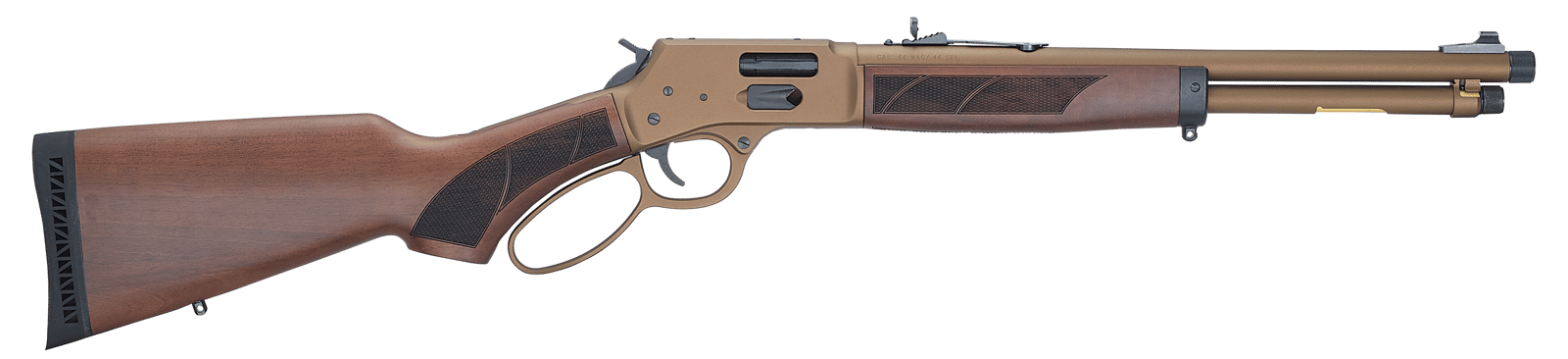 Henry H012XCW44M Explorer Carbine 44 Special/44 Mag 7+1 16.50" Burnt Bronze Cerakote Threaded Barrel, Burnt Bronze Cerakote Steel Drilled & Tapped Receiver, American Walnut Fixed w/Pistol Grip Stock