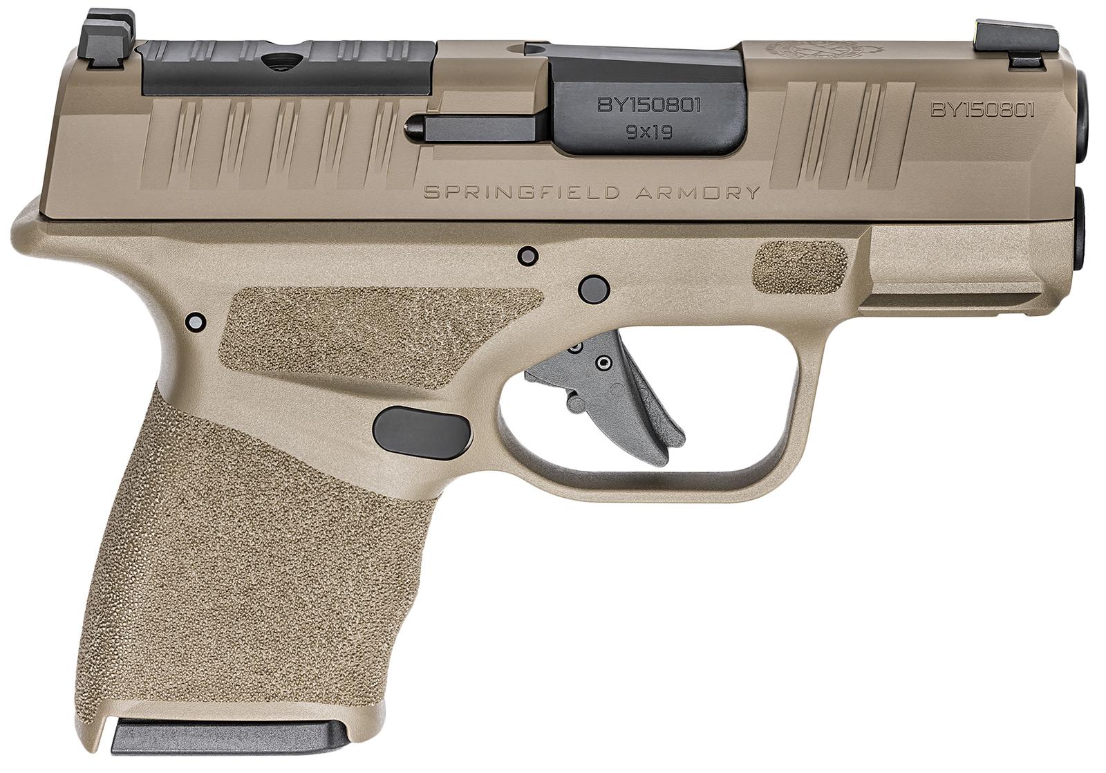 Springfield Armory HC9319FOSP Hellcat Micro-Compact OSP 9mm Luger 3" 11+1, 13+1 Flat Dark Earth Flat Dark Earth Cerakote Steel Slide Adaptive Textured Flat Dark Earth Polymer Grip