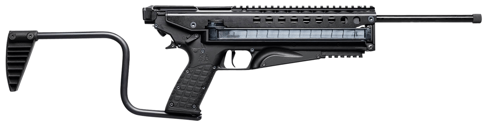 Kel-Tec R50BLK R50  5.7x28mm 50+1 16.10" Threaded Barrel, Black Receiver & Polymer Grip, Side-Folding Stock, Adjustable Sights, QD Sling Mount