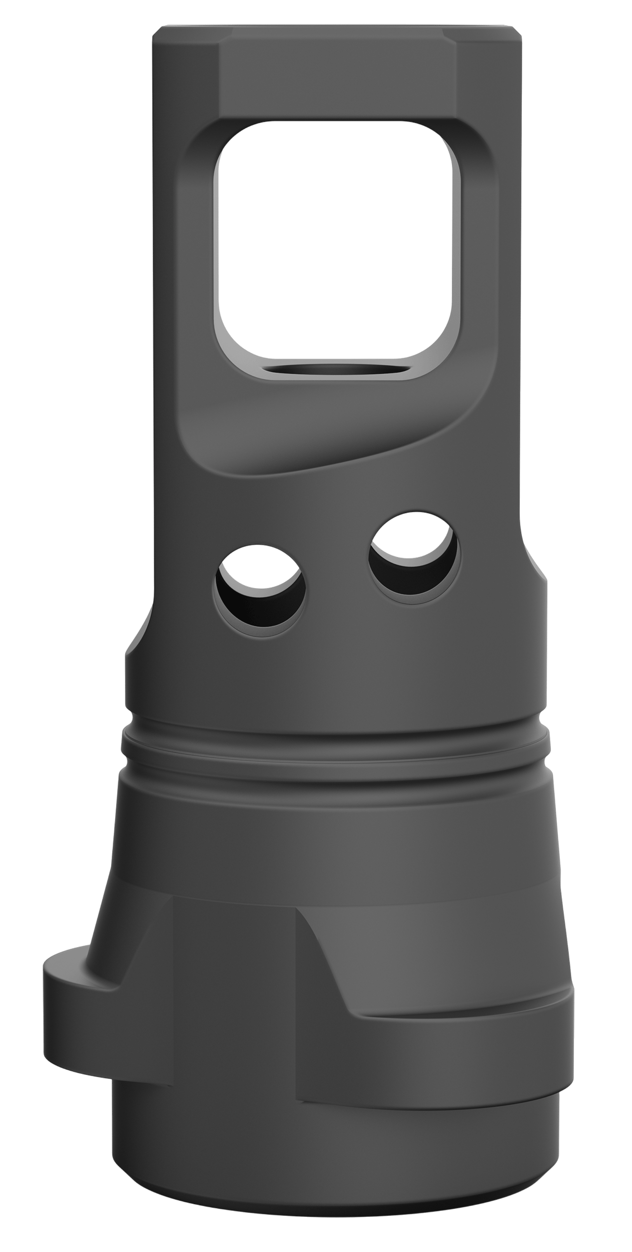 Breek Arms BRK4331 Echo Single Port Muzzle Brake Black Nitride Steel 5/8"x24 Threads 30 Cal Compatible w/ Breek-LOK 3QD