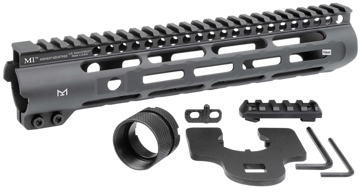 Midwest Industries MISLH105 Slimline  AR-15 Black Hardcoat Anodized Aluminum/Polymer 10.50" Picatinny/M-LOK
