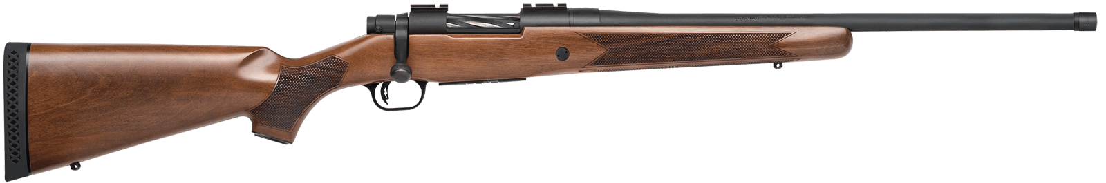 Mossberg 28176 Patriot  Full Size 400 Legend 4+1 20" Matte Blued Threaded Barrel, Matte Blued Drilled & Tapped Stainless Steel Receiver, Fixed Walnut Stock, Right Hand