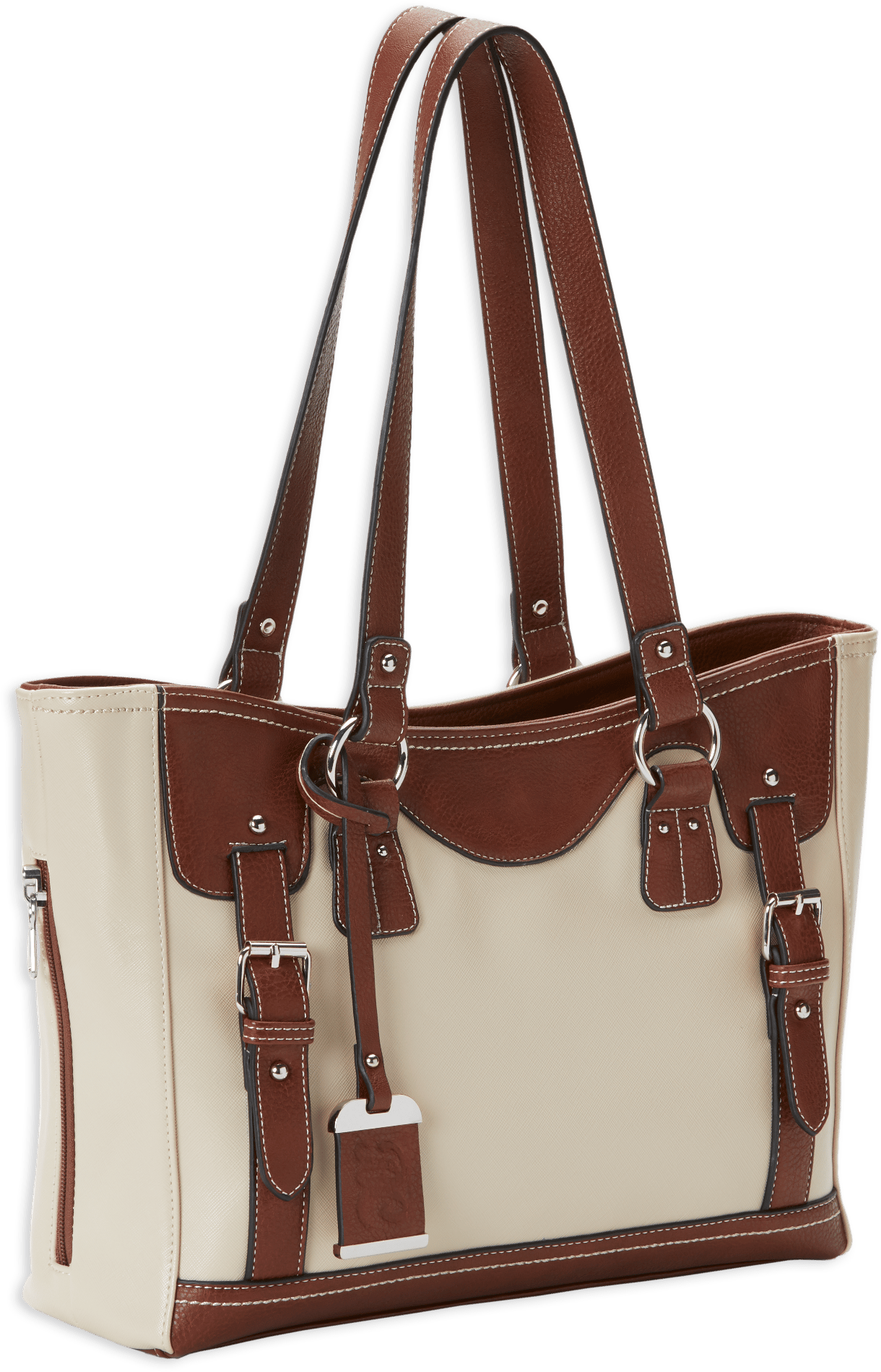 Bulldog BDP052 Tote Purse w/Holster Sand w/Stone Trim Leather Small Autos, Revolvers Right Hand
