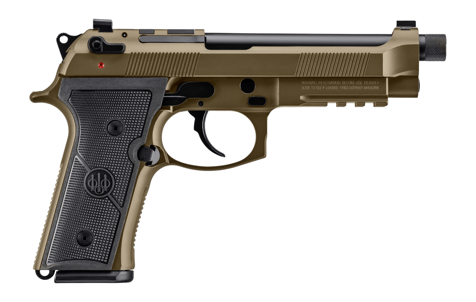 Beretta USA JS92M9A4GBRZ18 M9A4 Overlanding Full Size Frame 9mm Luger 18+1 5.10" Black Threaded Barrel, Nomad Bronze Cerakote Steel Optic Ready/Serrated Slide, Nomad Bronze Cerakote Aluminum Frame w/B