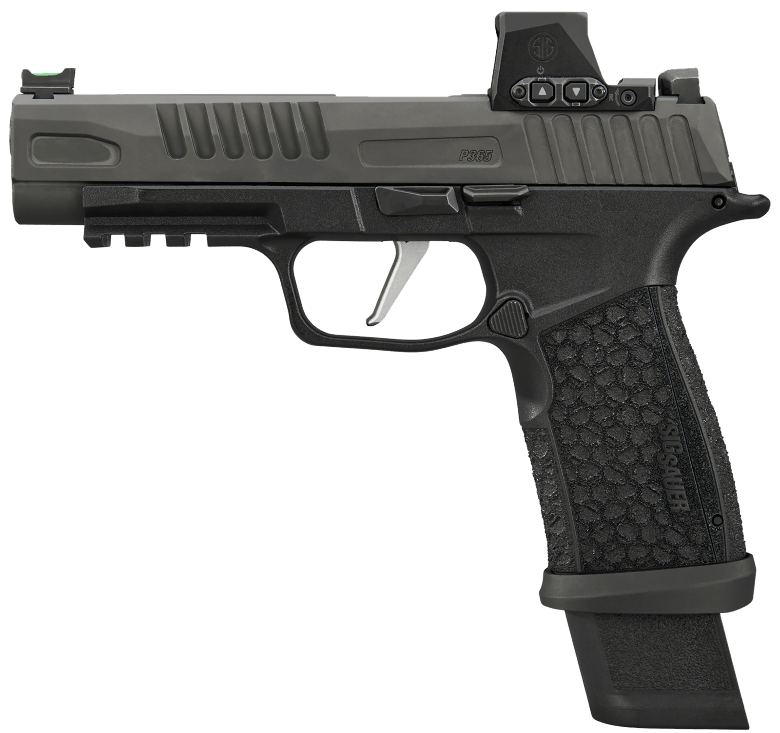 Sig Sauer 365XF9BFORXX P365 Fuse 9mm Luger 17+1/21+1 4.30" ROMEO-X COMPACT w/ Fiber Optic Front, Black Serrated Rear
