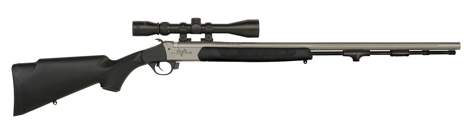 Traditions R574110440 Pursuit XT 50 Cal 209 Primer 26" Stainless Cerakote Black Synthetic Stock 3-9x40 Scope