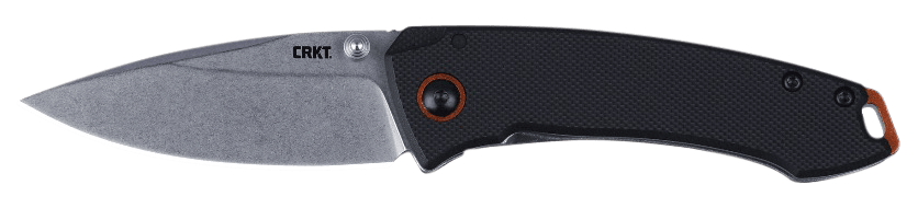 CRKT 2522 Tuna  Compact 2.73" Plain Stonewashed 8Cr13MoV SS Blade, Black G10/SS Handle, Includes Pocket Clip