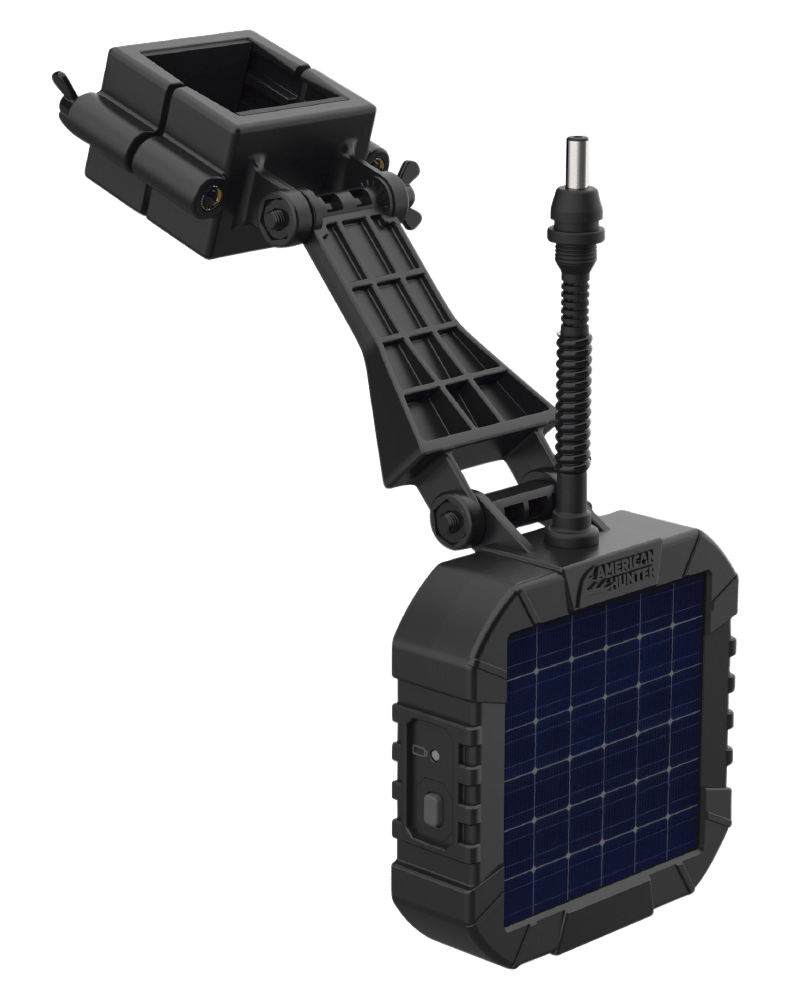 American Hunter AHSLR Power Solar Panel Fits XD-Pro/XDE-Pro/Econ Feeder Kits 6V Internal Rechargeable Li-ion Battery Black