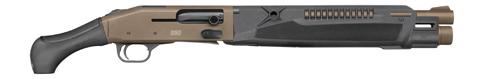 Mossberg 83011 990 Aftershock SPX Semi-Auto 3" 5+1 14.75" Flat Dark Earth Cerakote Integrated Heat Shield Barrel & Drilled & Tapped Receiver, Black Polymer Grip