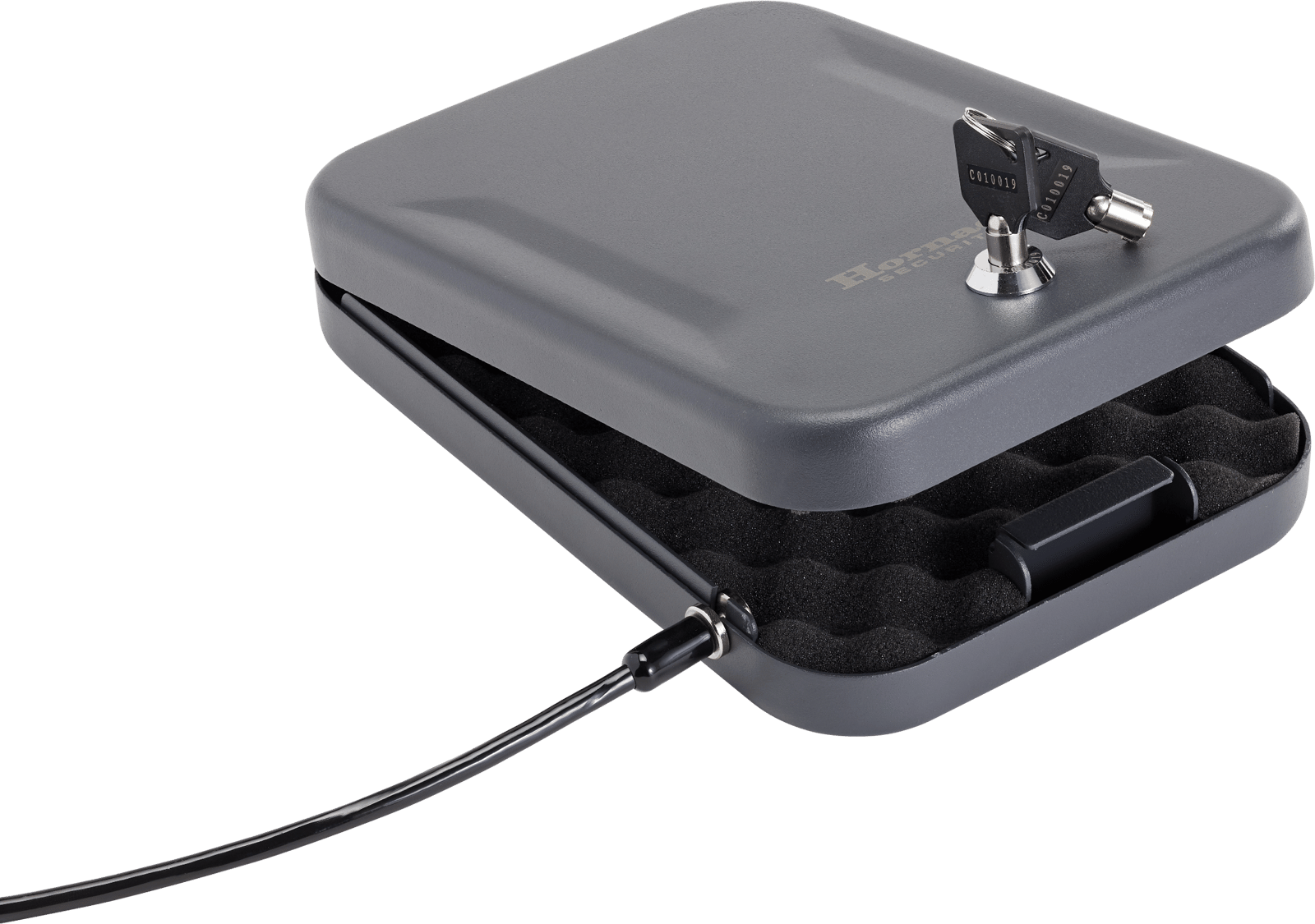 Hornady 95200 Standard Lock Box Large Key Entry Black Steel Holds 1 Handgun 9.50" L x 6.50" W x 1.75" D