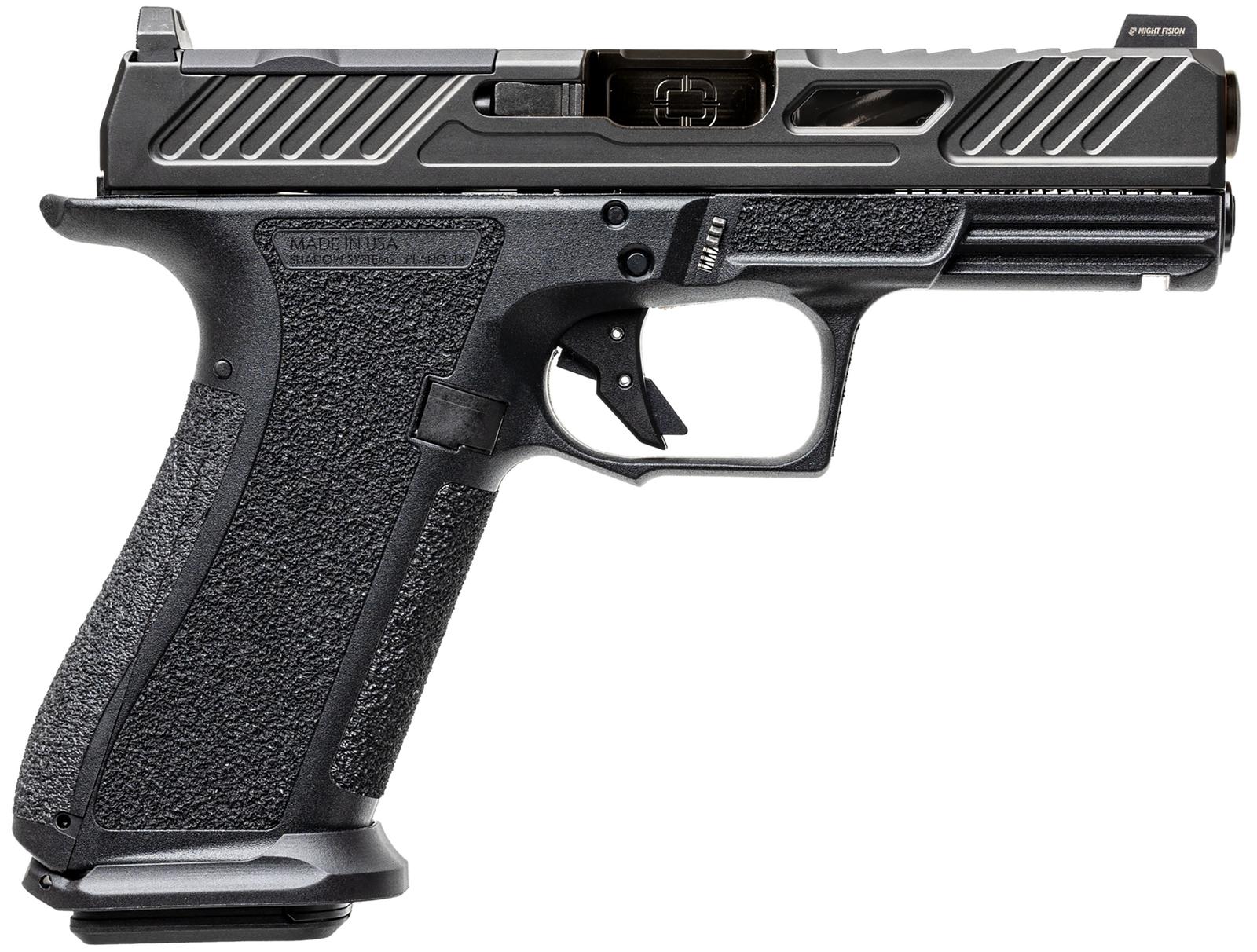 Shadow Systems SS3040CA XR920 Elite 9mm 10+1 Black Black Nitride Optic Cut/Serrated/Window Cut Stainless Steel Slide Black Black Interchangeable Backstrap Grip *CA Compliant