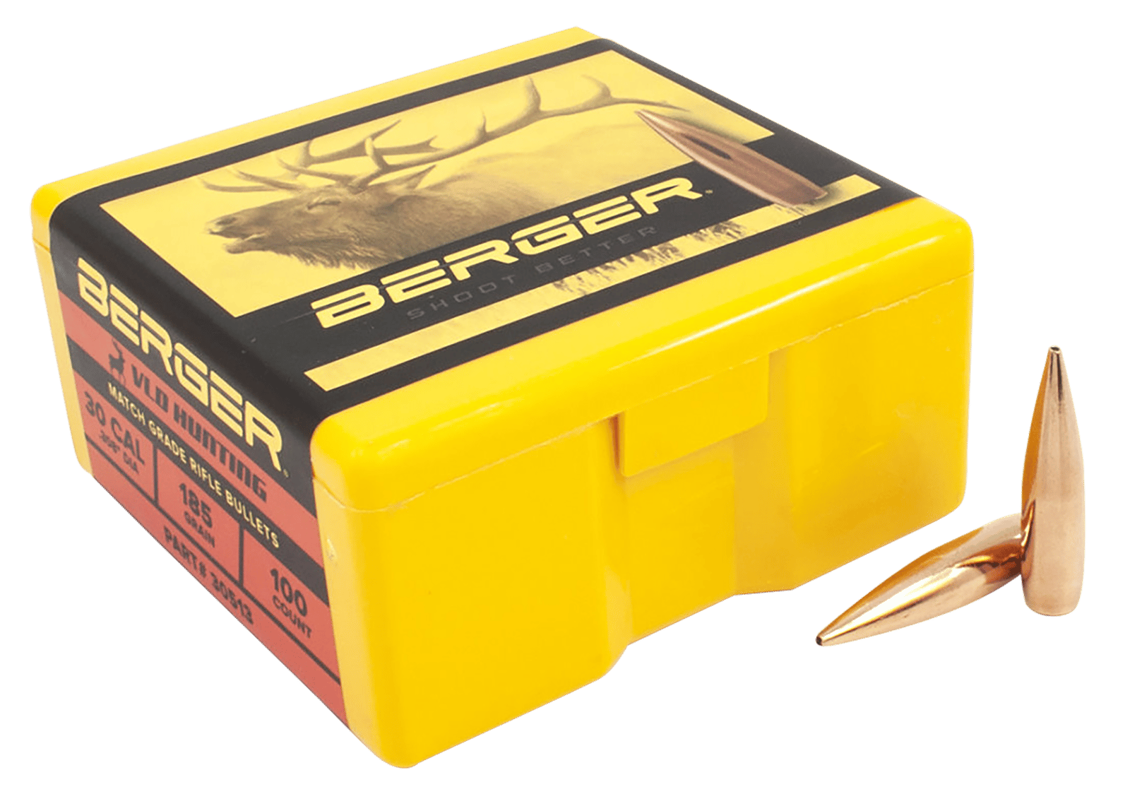 Berger Bullets 30513 VLD Hunting Long Range 30Cal 185gr 100/Box