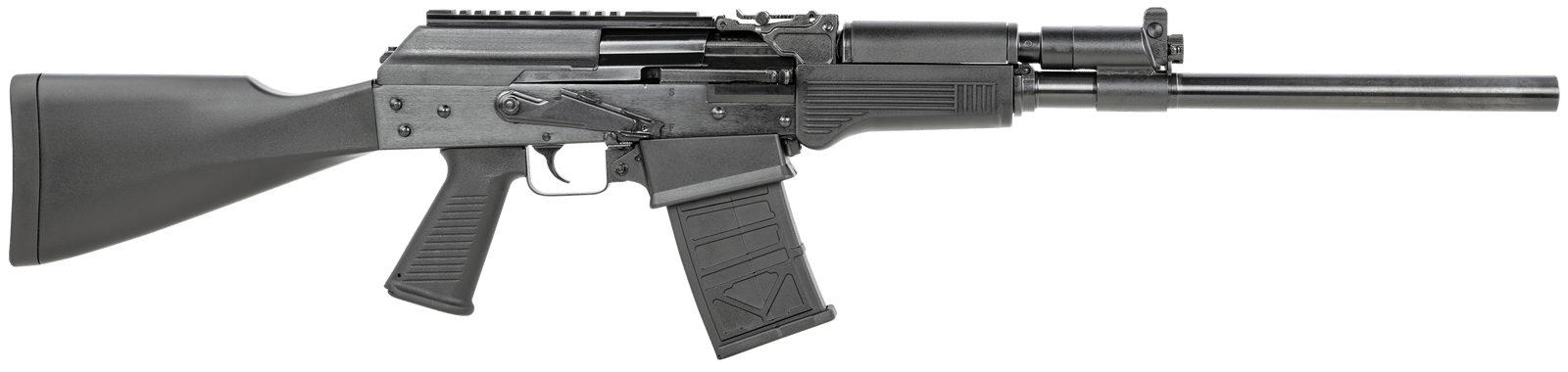 JTS Shotgun M12AK M12AK  12 Gauge Semi-Auto 3" 5- 2.75" Shells, 18.70" Black Steel Barrel, Black Receiver, Black Fixed Synthetic Stock, Black Polymer Grip