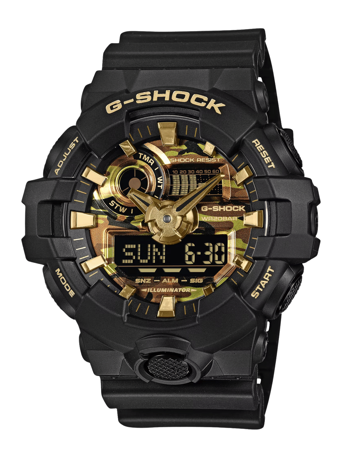 GSHOCK GA700CF1A     ANALOG DIGITAL BLK/CAMO DIAL