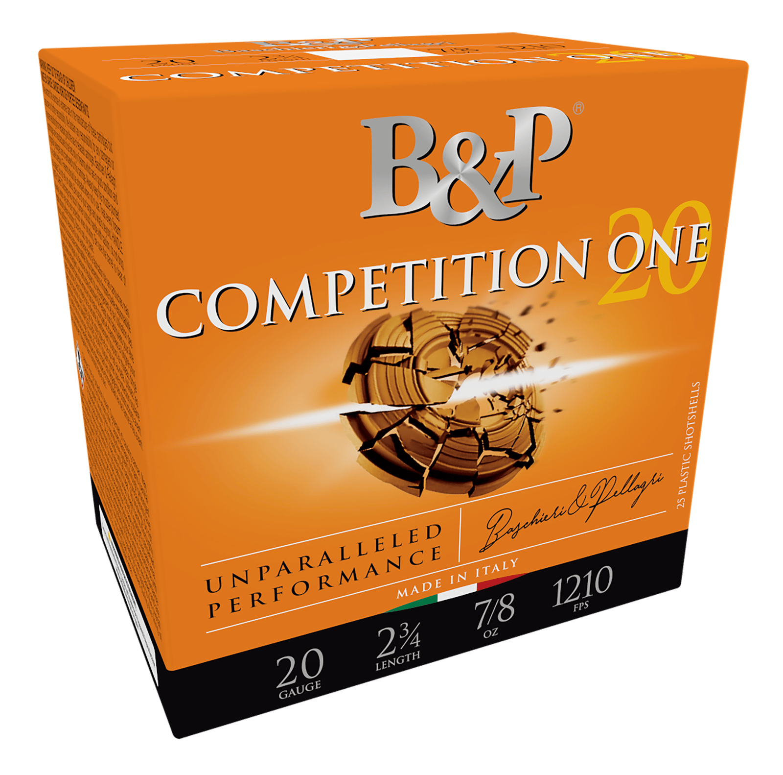 B&P 20B78CP8 Competition ONE 20Gauge 2.75" 7/8oz 8Shot 25 Per Box/10 Case