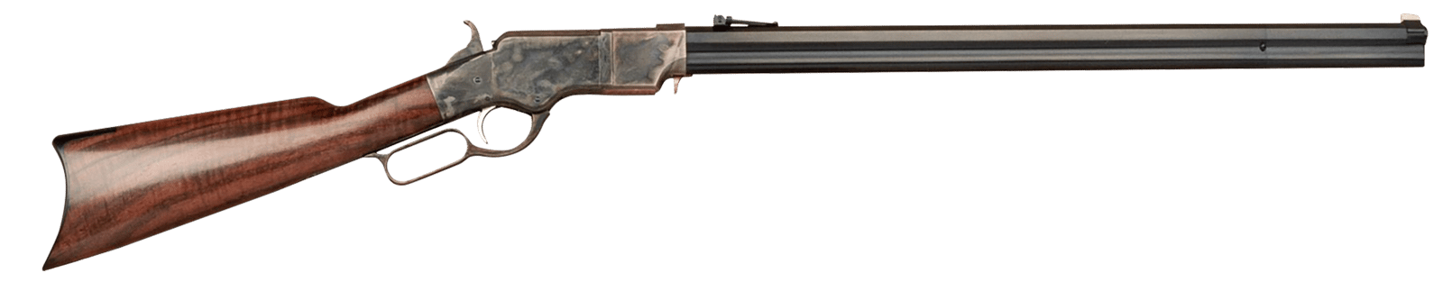 Cimarron CA236 1860 Henry Steel Framed 45 Colt (Long Colt) 12+1 24" Blued Octagon Barrel, Color Case Hardened Stainless Steel Receiver, Walnut Fixed Stock, Right Hand