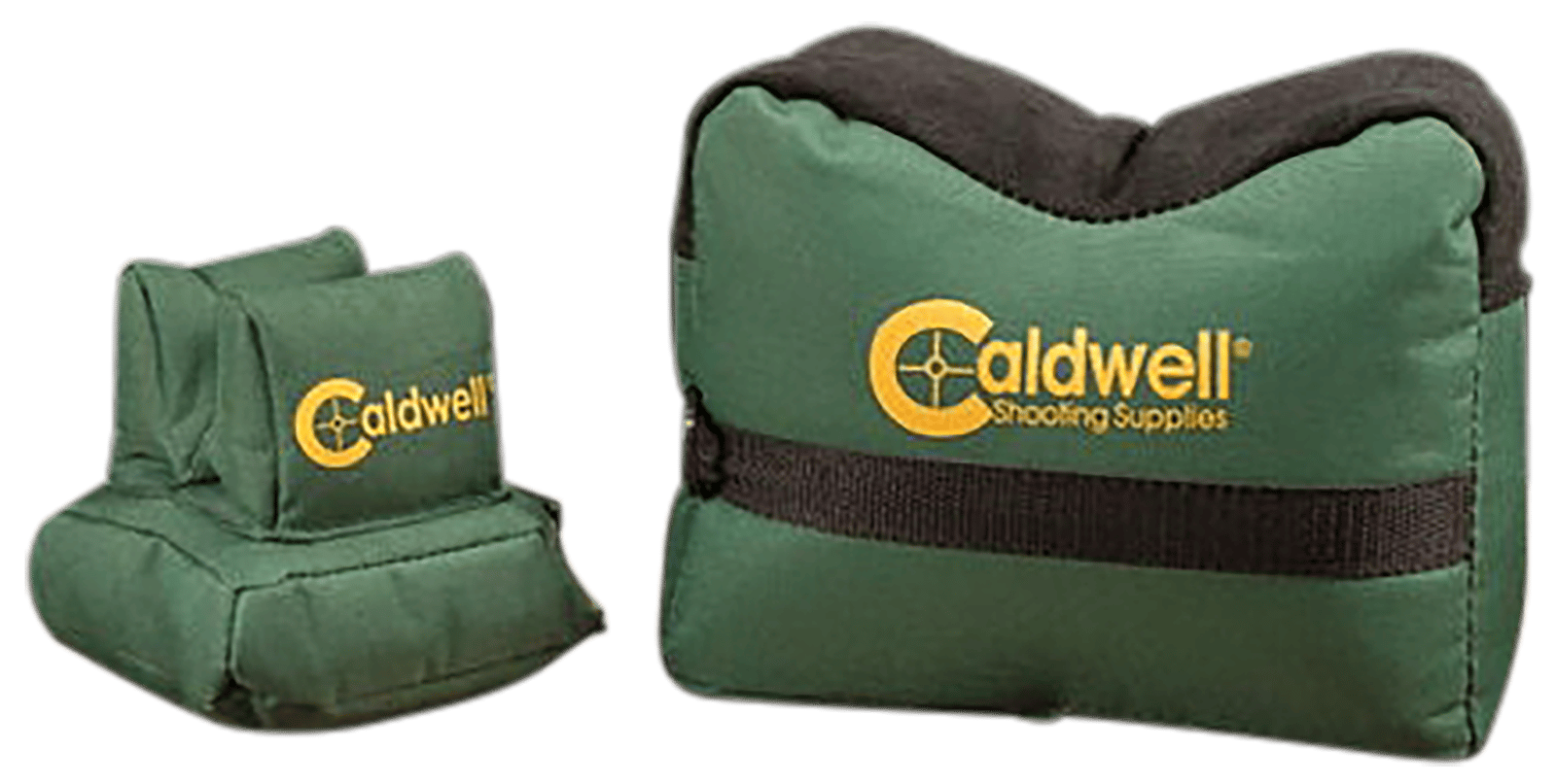 Caldwell 939333 DeadShot Shooting Bag Combo Prefilled Dark Green 600D Polyester Includes Front and Rear Bags