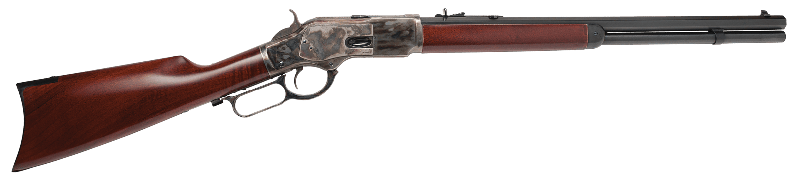 Cimarron CA271 1873 Short Full Size 38 Special 357 Mag 10+1 20" Blued Octagon Barrel, Color Case Hardened Stainless Steel Receiver, Fixed Walnut Stock, Right Hand