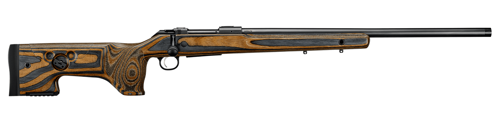 CZ-USA 07513 600+ Range 308 Win 5+1 24" Black Nitride Threaded Barrel, Black Nitride Steel Drilled & Tapped Receiver, Varnished Laminate Stock w/Adj Cheekrest