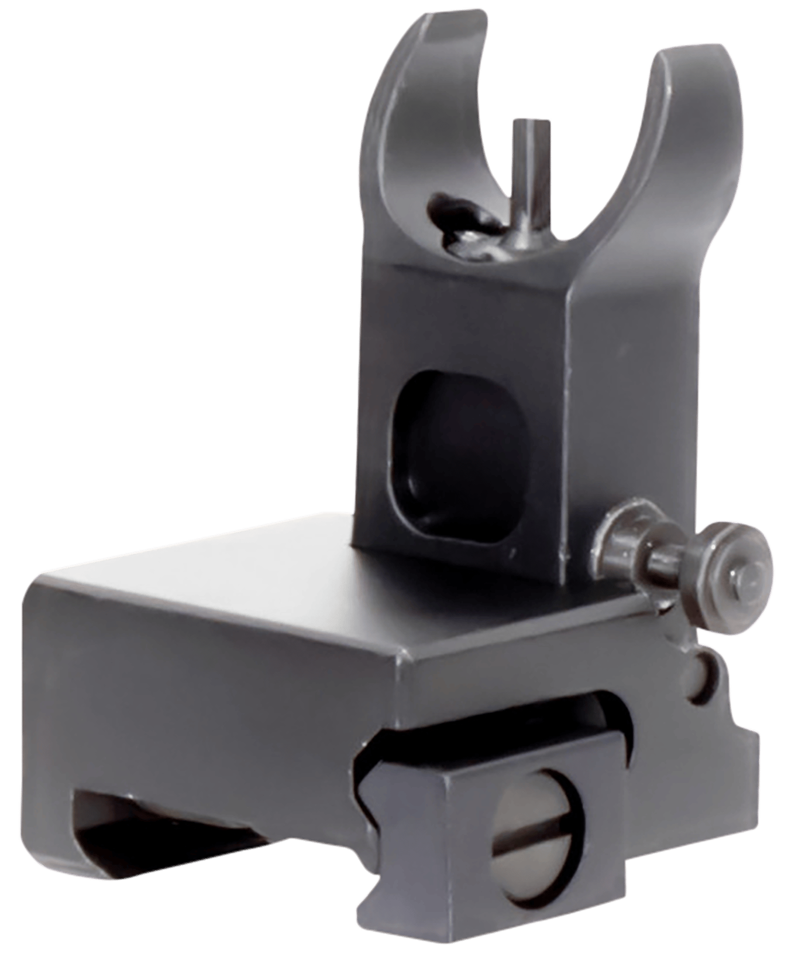 Aim Sports MT200 AR Low Profile Front Flip Up Sight  Black Anodized Low Profile for AR-15