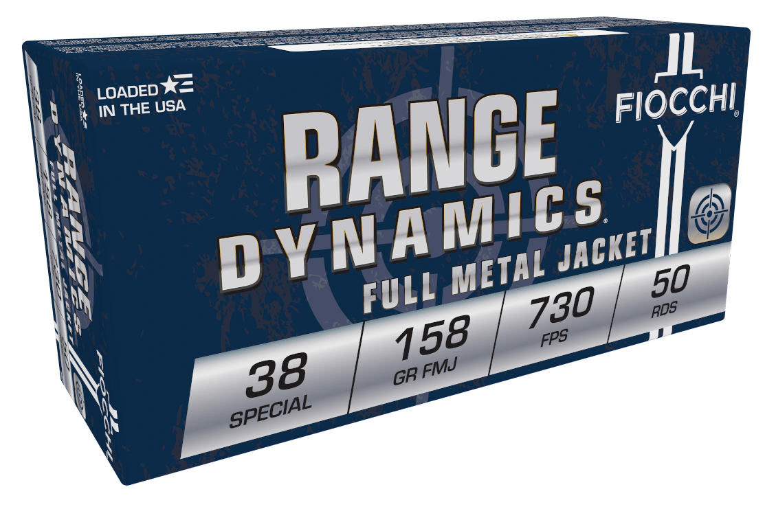 Fiocchi 38G Range Dynamics  38Special 158gr Full Metal Jacket 50 Per Box/20 Case