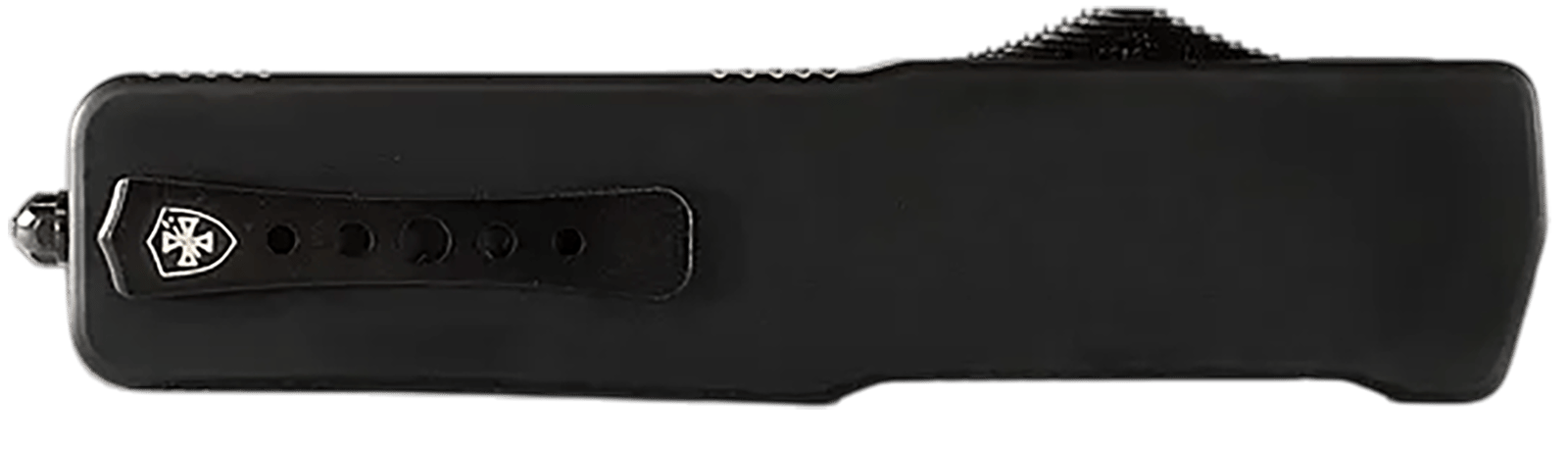 Templar Knife XMCABK121 Excalibur Money Clip 1.90" OTF Dagger Plain Black Oxide Stonewashed Powder Coated D2 Steel Blade, 3.38" Black Anodized Aluminum Handle