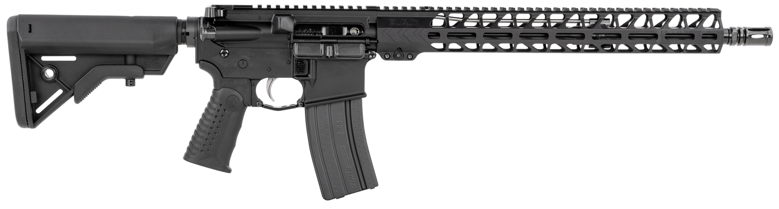 Battle Arms Development WORHORSE017 Workhorse  223 Wylde 16" 30+1 Black 6 Position B5 Bravo Adjustable Stock Black Polymer Grip Right Hand Optic Ready