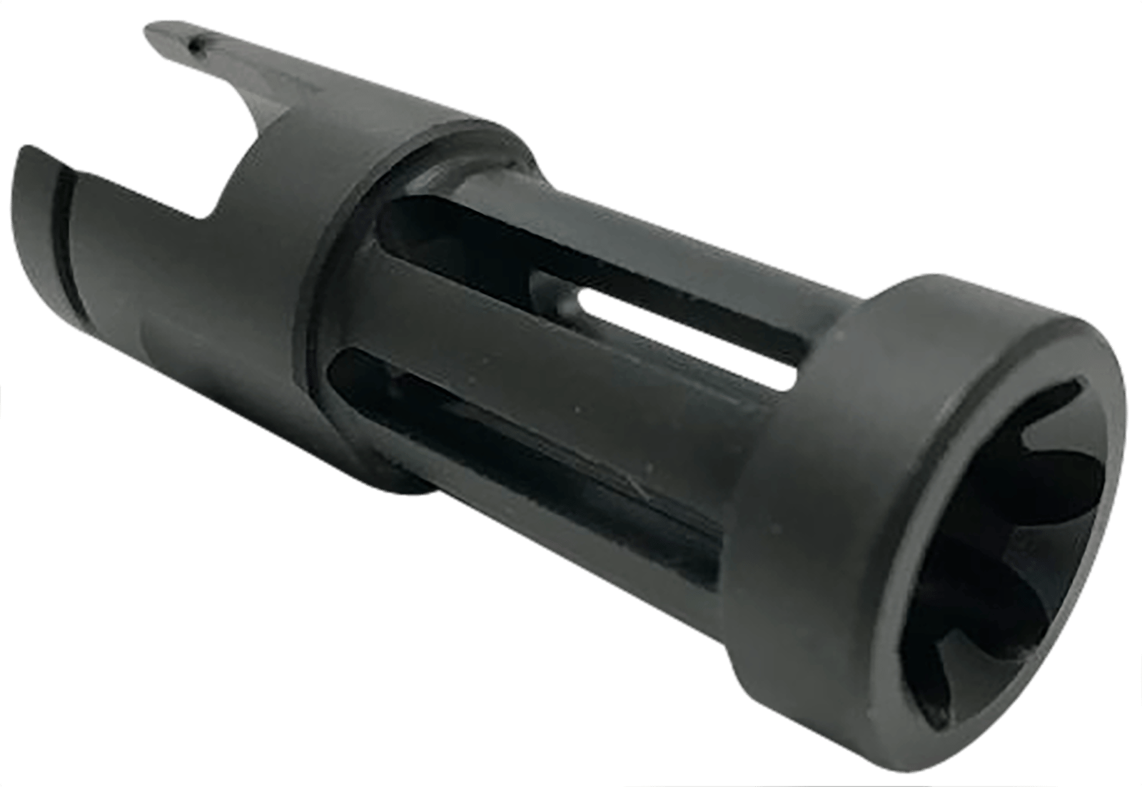 Samson 040606203 Flash Hider  Black Oxide Stainless Steel with 2.50" OAL & .860" Diameter for Ruger 10/22