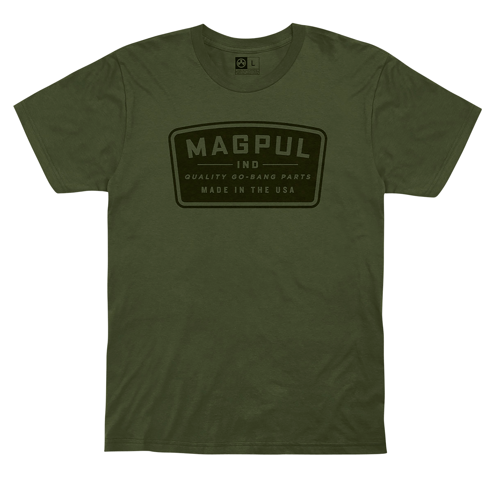 Magpul MAG1111-316-S Go Bang Parts  Olive Drab Cotton Short Sleeve Small