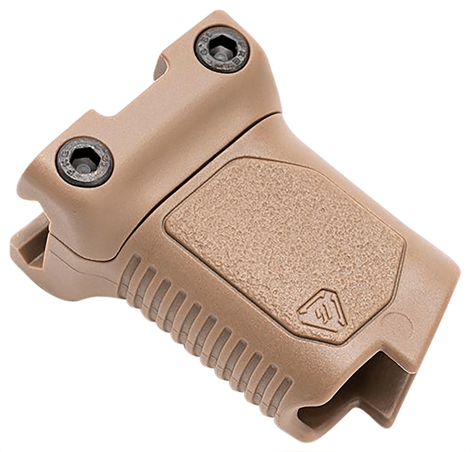 Strike Industries ARCMAGRAILSFDE Angled Vertical Grip Short Flat Dark Earth Polymer with Cable Management Storage for Picatinny Rail