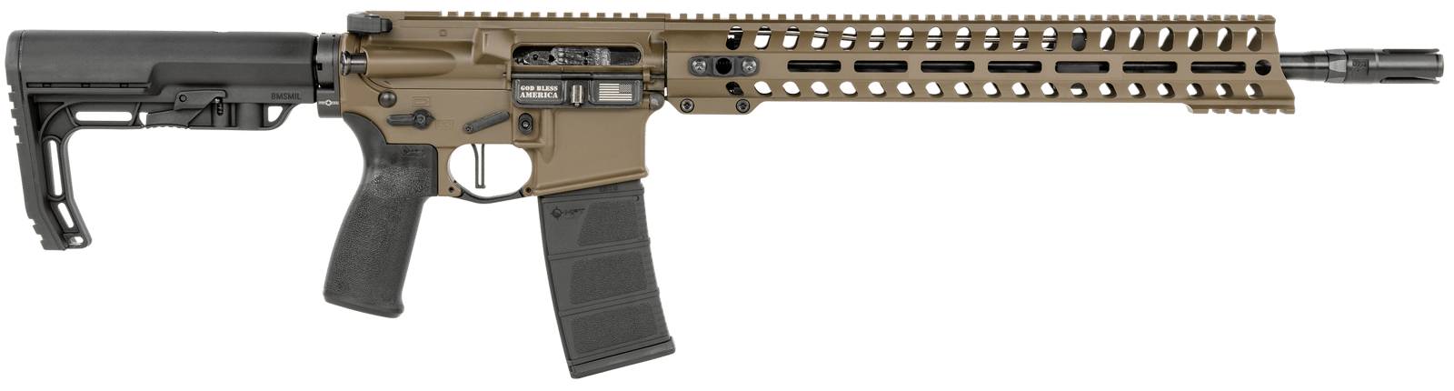 Patriot Ordnance Factory 01752 Minuteman Direct Impingement 5.56x45mm NATO 16.50" 30+1 Patriot Brown Rec/14.5" M-Lok Handguard Black Nitride Barrel Black Polymer Grip 6 Position MFT Stock