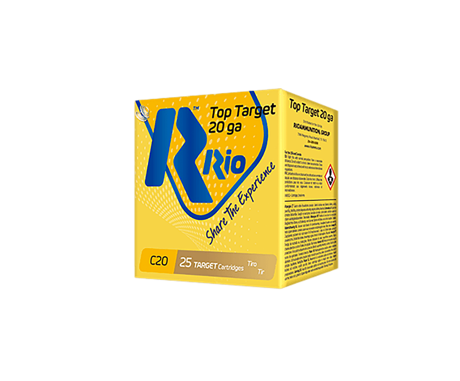 Rio Ammunition TT2075 Top Target  20Gauge 2.75" 7/8oz 7.5Shot 25 Per Box/10 Case