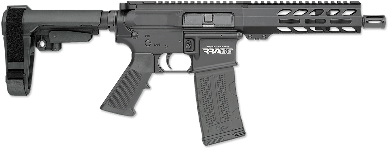 Rock River Arms DS21322 LAR-15M RRAGE 223 Rem/5.56 NATO 30+1 7" Black Anodized Steel Threaded Barrel, M-LOK Handguard, Black Aluminum Picatinny Rail Receiver, Black Polymer SBA3 Brace & Black A2 Grip