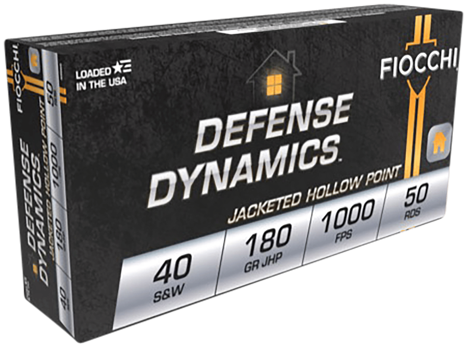 Fiocchi 40SWE Defense Dynamics  40S&W 180gr Jacketed Hollow Point 50 Per Box/20 Case