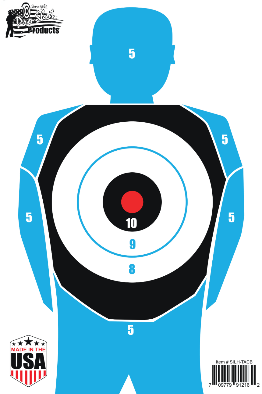 PROSHOT SILH-TACB-4PK   SILHOUETTE TACT TARGET 4PK