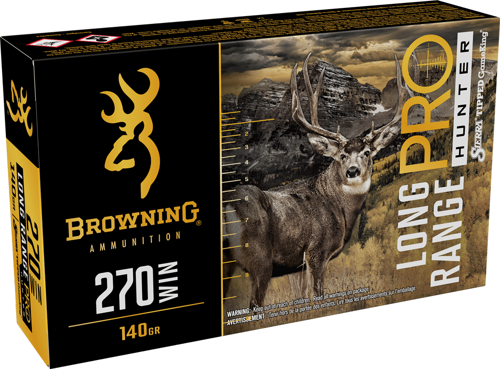 Browning Ammo B192502702 Long Range Pro  270Win 140gr 20 Per Box/10 Case