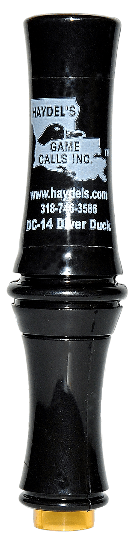 Haydel's Game Calls DC14 Diver Duck  Open Call Attracts Ducks Black Acrylic
