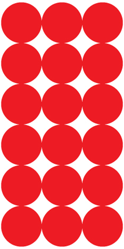 Pro-Shot P432M SplatterShot Repair Pasters Red 1" Self-Adhesive 432 Pasters