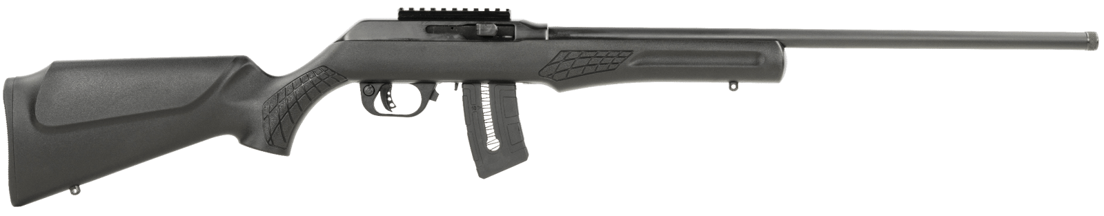 Rossi RS22W2111-TH RS22  Semi-Auto 22 WMR 10+1 21" Threaded Barrel, Black, Fixed Synthetic Stock