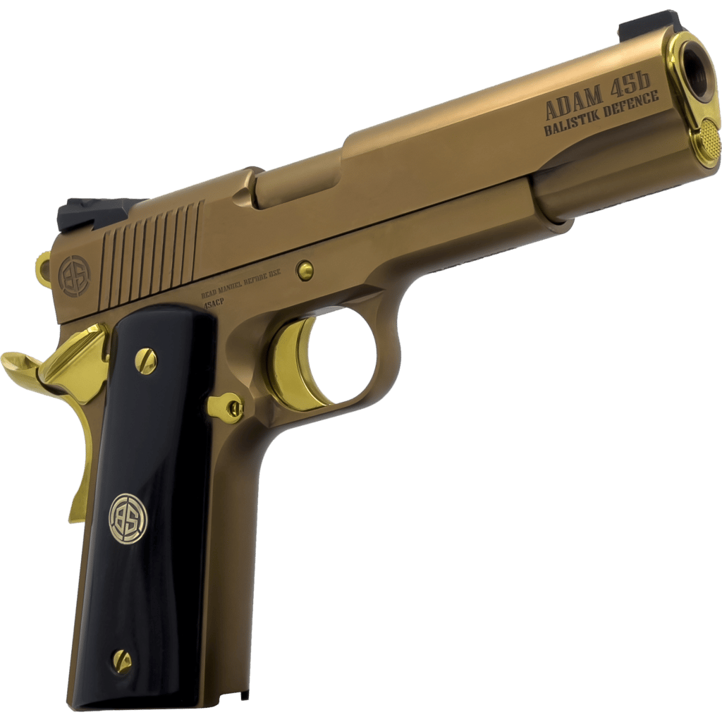 Dickinson LLC DKSN45CB Adam 1911 Cigar Full Size 45 ACP 8+1 5" Steel B Serrations Slide, Steel Frame w/Beavertail