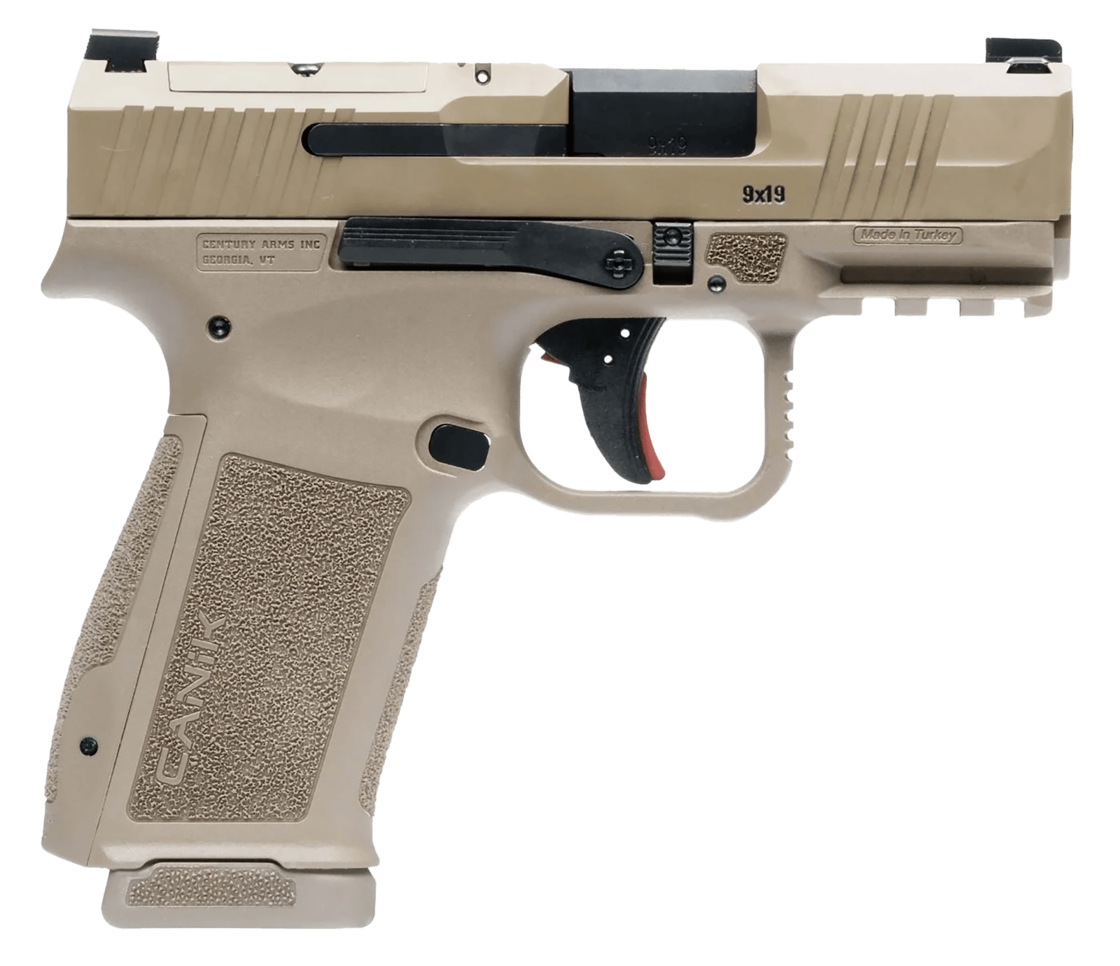 Century Arms HG7882DN Mete MC9L Sub-Compact Frame 9mm 17+1 3.18" FDE Steel Slide FDE