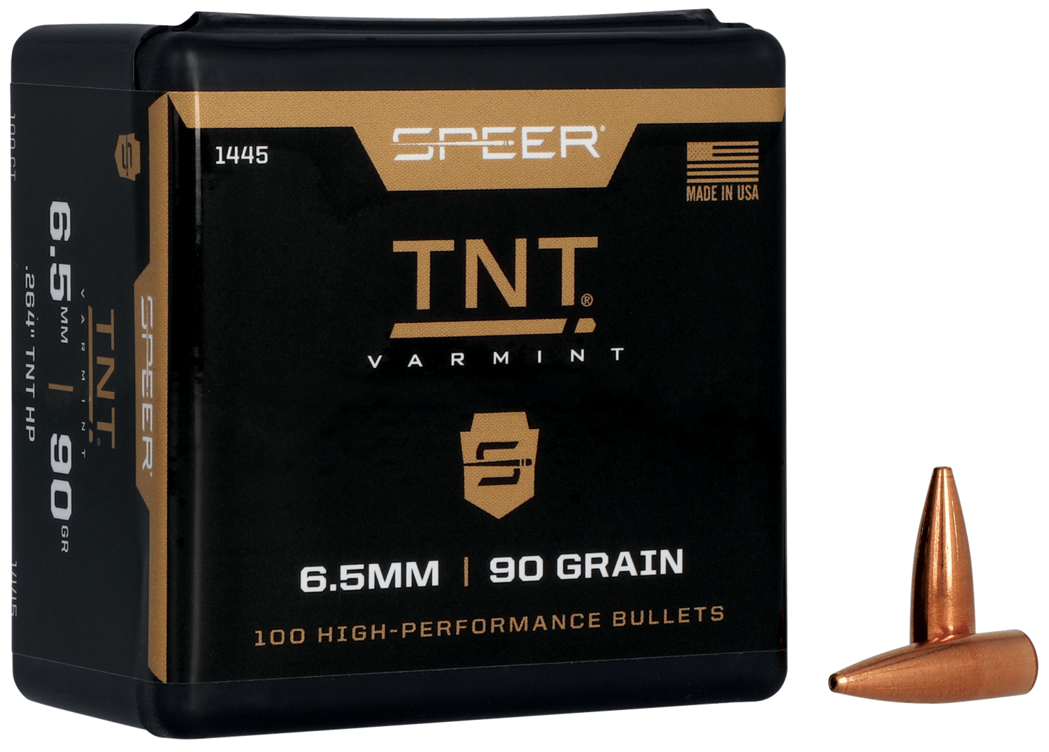 Speer 1445 TNT  6.5Creedmoor 90gr Jacketed Hollow Point 100 Per Box/5 Case