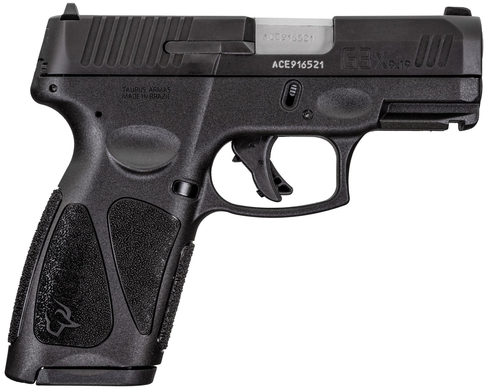 Taurus 1G3XSR903110 G3X  Full Size Frame 9mm Luger 10+1 3.26" Matte Stainless Steel Barrel, Matte Black Tenifer Serrated Steel Slide, Black Polymer Frame w/Picatinny Rail, Black Polymer Grip